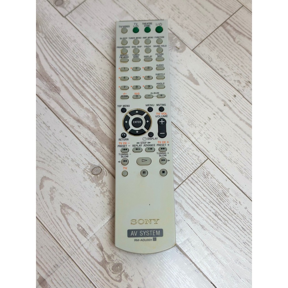 Sony RM-ADU001 AV System Remote Control Gray Home Theater Replacement